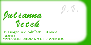 julianna vetek business card